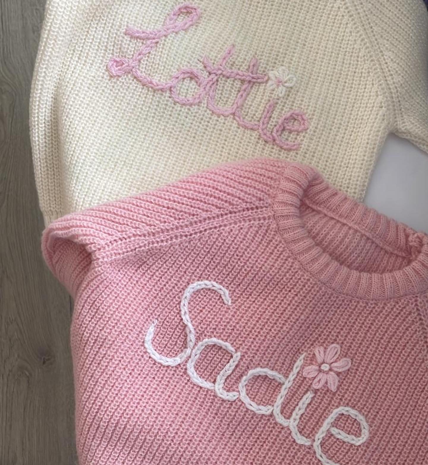 Knitted Jumpers -Embroidered Name