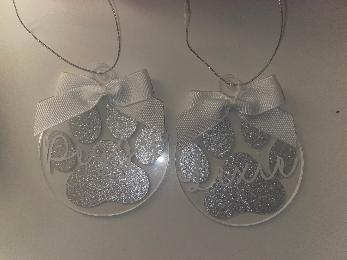 Pet Flat Acrylic 'Bauble' Tree Decorations